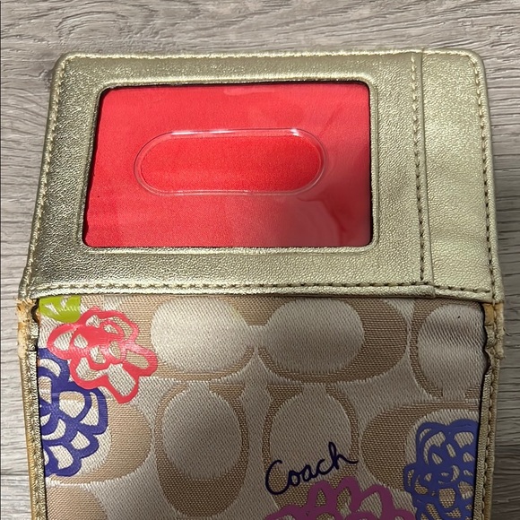 Coach Tan and Purple Card Holder - Picture 4 of 4